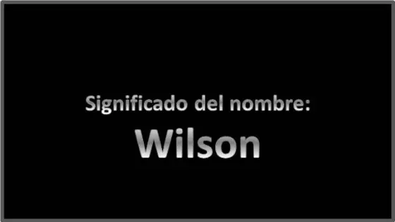 significado de wilson