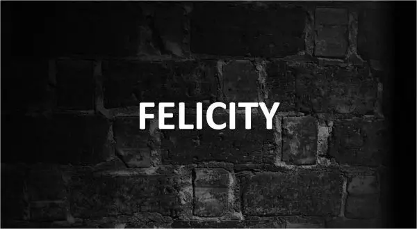 Significado de Felicity