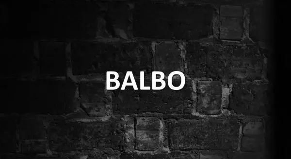 significado de BALBO