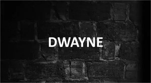 Significado de Dwayne