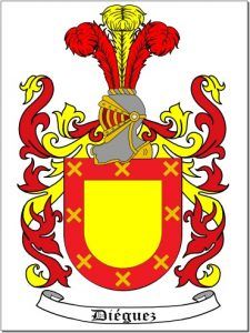 Significado del escudo del apellido Diéguez