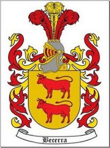 Significado del escudo del apellido Becerra